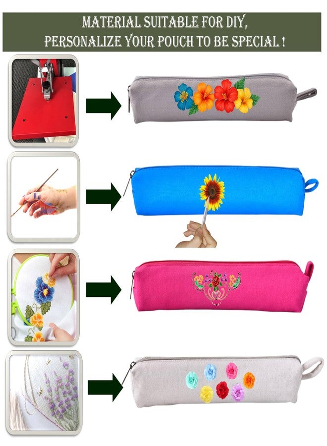 ليفي حقيبة أقلام صغيرة من القماش من Lify للبالغين والأولاد والبنات بتصميم أنيق رفيع، أدوات مدرسية وفنية، لون بني - عبوة من قطعتين (أصفر (قطعة واحدة) + وردي فاتح (قطعة واحدة)) - Image 4